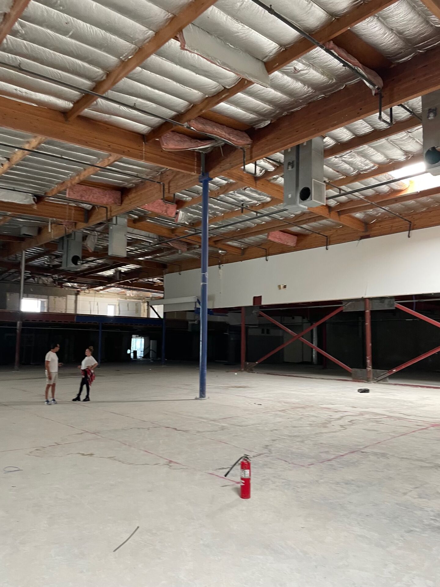 Commercial retail shell space before construction